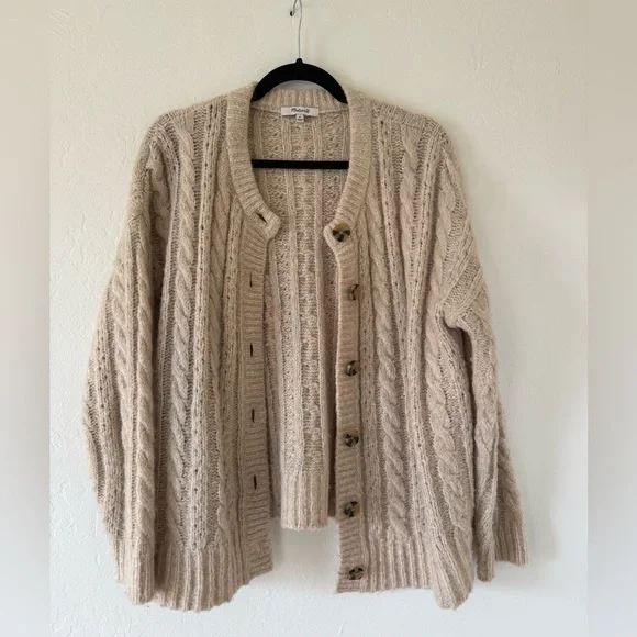 Madewell Pointelle Cable Cardigan Sweater - Picture 4 of 7